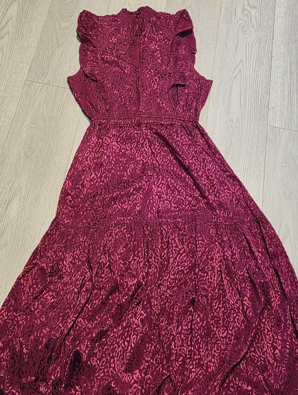 Steve Madden Berry Sleeveless Ruffle-Neck Midi Dress - Picture 3 of 4